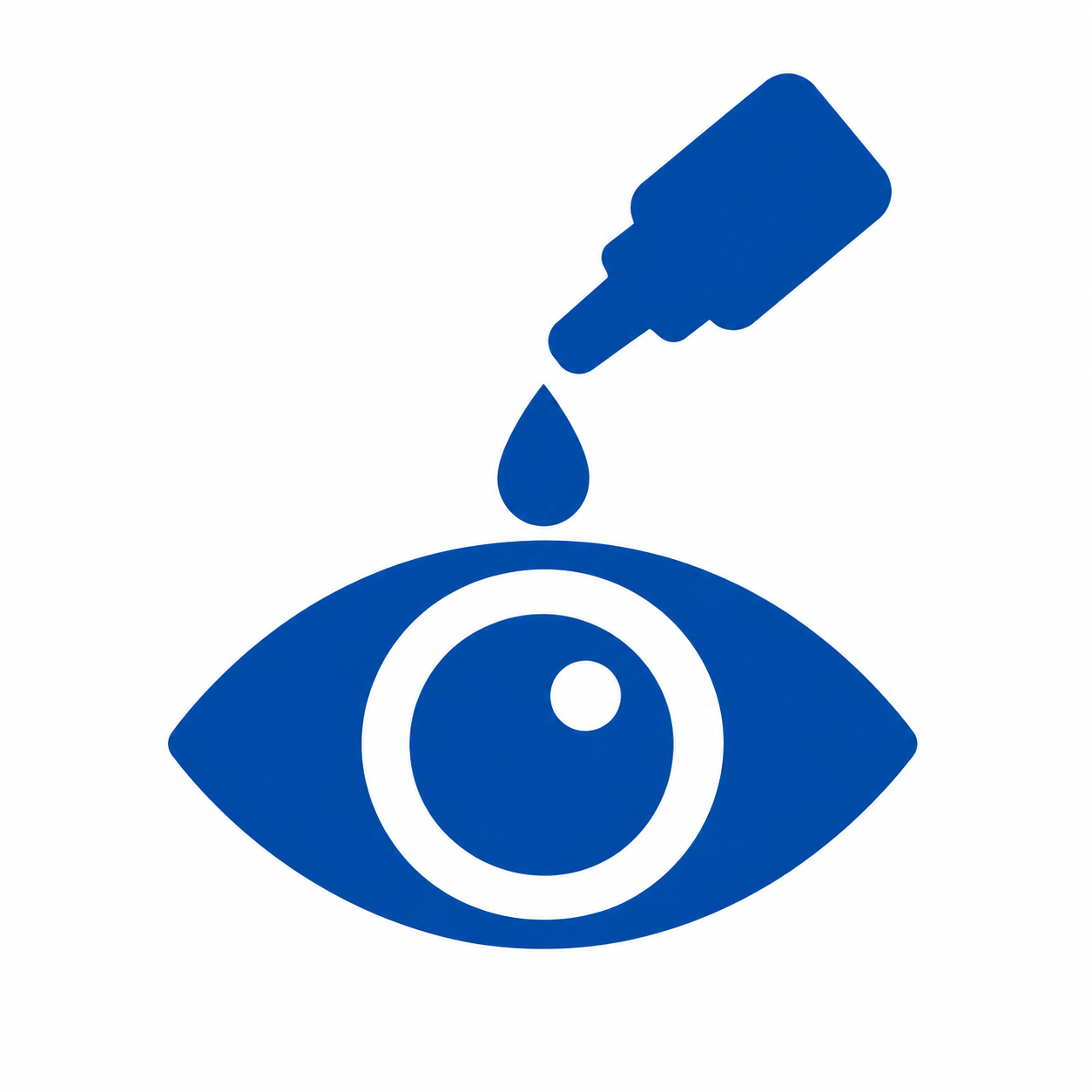 Eye symptoms and eye drops icon
