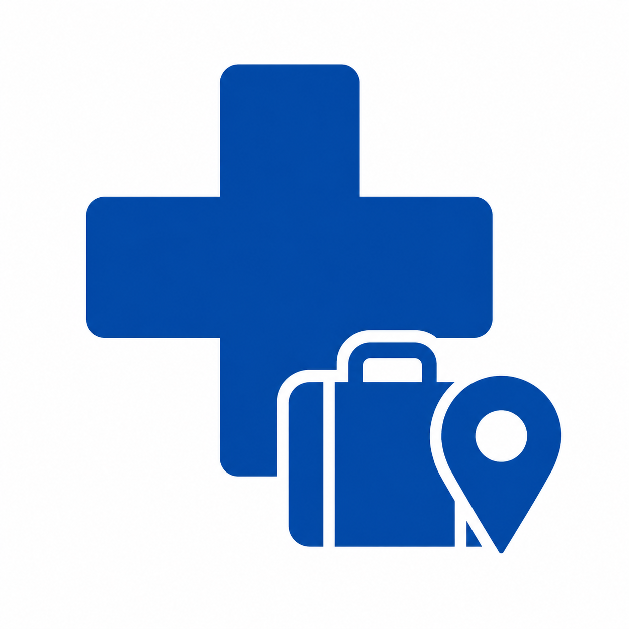 Travel medical care icon